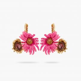Boucles d'oreilles fleur echinacée pourpre FLEURS IMAGINAIRES - Les Néréides