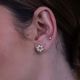FLORES flower stud earrings (ecru) - Olivolga Bijoux