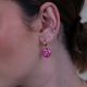 POLKA boucles d'oreilles mini créoles à pois roses - Olivolga Bijoux