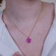POLKA pink polka dot pendant necklace - Olivolga Bijoux