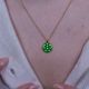POLKA green polka dot pendant necklace - Olivolga Bijoux