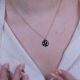 POLKA black polka dot pendant necklace - Olivolga Bijoux
