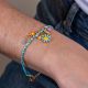 Green grigri cord bracelet -CARLA - L'atelier des Dames