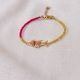 MAKO adjustable green & pink fish bracelet - Olivolga Bijoux