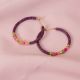 KUTA purple & pink hoop earrings - Olivolga Bijoux