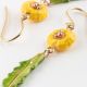 pendant earrings dandelion & leaf - Poésie - Nach