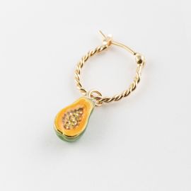 papaya single earring - sold single - Nach