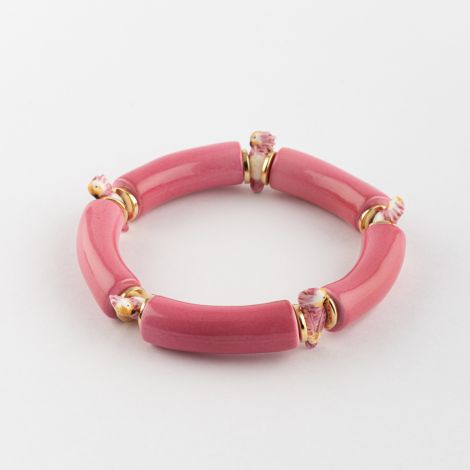 Bracelet perle Cacatoès rose