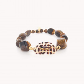 Bracelet extensible oeil de tigre "Conidae" - Nature Bijoux