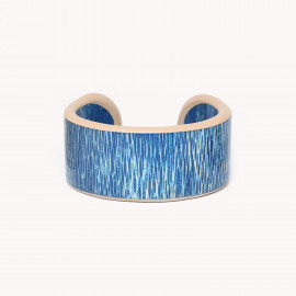 Bracelet rigide fibre de papayer bleu "Kapaya" - Nature Bijoux
