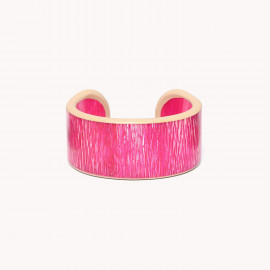 Bracelet rigide fibre de papayer rose "Kapaya" - Nature Bijoux