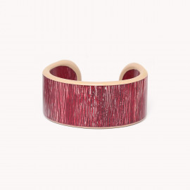 Bracelet rigide fibre de papayer rouge "Kapaya" - Nature Bijoux