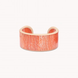 Bracelet rigide fibre de papayer orange "Kapaya" - Nature Bijoux