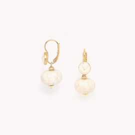 Howlite french hook earrings "Pebbles" - Nature Bijoux