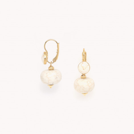 Howlite french hook earrings "Pebbles"