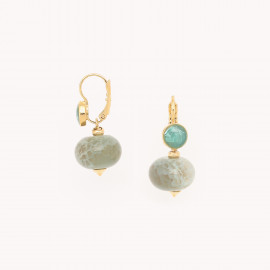 Agate web french hook earrings "Pebbles" - Nature Bijoux