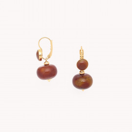 Agate french hook earrings "Pebbles" - Nature Bijoux