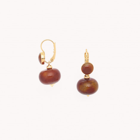 Agate french hook earrings "Pebbles"