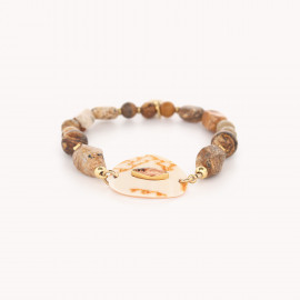 Jasper picture stretch bracelet "Conidae" - Nature Bijoux
