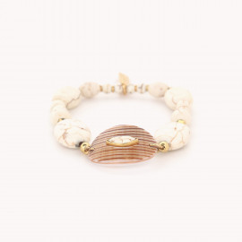 Howlite stretch bracelet "Conidae" - Nature Bijoux