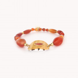Agate stretch bracelet "Conidae" - Nature Bijoux