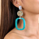 Post earrings with blue ring "Calvi" - Nature Bijoux