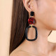 Post earrings with black horn ring "Calvi" - Nature Bijoux