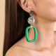 Post earrings with green ring "Calvi" - Nature Bijoux