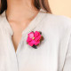 Pink petals brooch "Flora" - Nature Bijoux