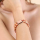 Bracelet extensible 2 rangs perles orange "Rainbow" - Nature Bijoux
