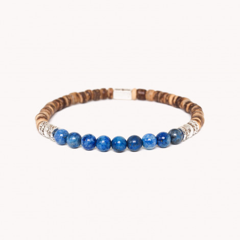 Stretch lapis lazuli bracelet "Rococo"