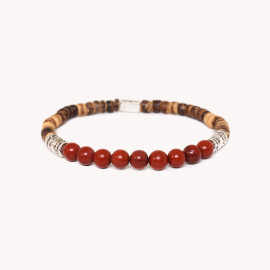 Stretch red jasper bracelet "Rococo" - Nature Bijoux