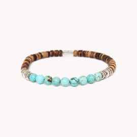 Stretch turquoise howlite bracelet "Rococo" - Nature Bijoux