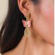 MARIPOSA Butterfly post earrings - pink "Les Radieuses" - Franck Herval