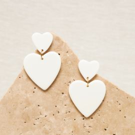 Cream Théophile clip earrings - Feeka