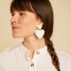 Cream Théophile clip earrings - Feeka