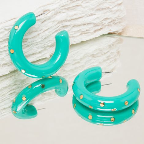 Mint Marcelina hoops earrings
