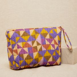 Madda patchwork purple pouch - Feeka