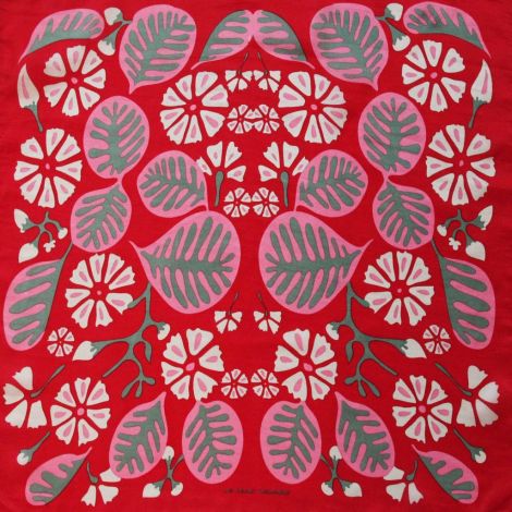 Mini Foulard Soie Tahiti Full Rouge
