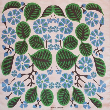 Mini Foulard Soie Tahiti vert