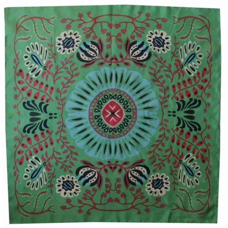 Silk scarf Marushka green