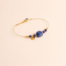 Bracelet jonc JULIA lapis lazuli - Rosekafé