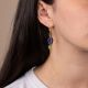 Boucles oreilles asym.JULIA lapis lazuli - Rosekafé