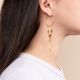 Asymmetrical tourmaline “ILA” hoop earrings - Rosekafé