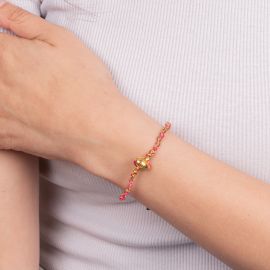 Fuchsia “ILA” woven bracelet - Rosekafé