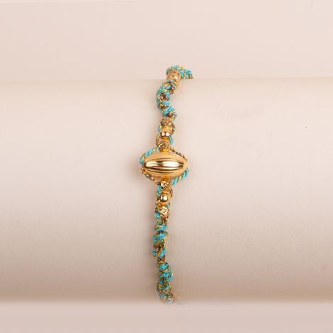 Bracelet tissé "ILA" turquoise