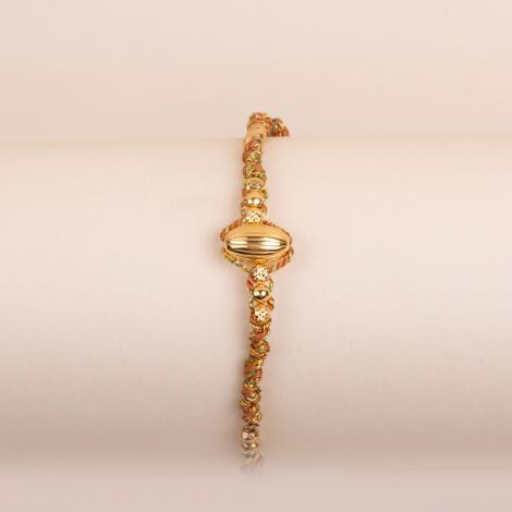 Golden “ILA” woven bracelet