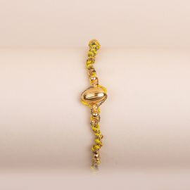 Bracelet tissé "ILA" jaune - Rosekafé
