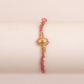 Fuchsia “ILA” woven bracelet - Rosekafé