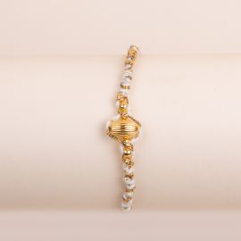 White “ILA” woven bracelet - Rosekafé